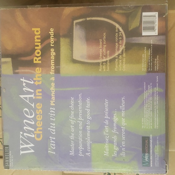 Wine art round cheese board New sommelier - Picture 5 of 5